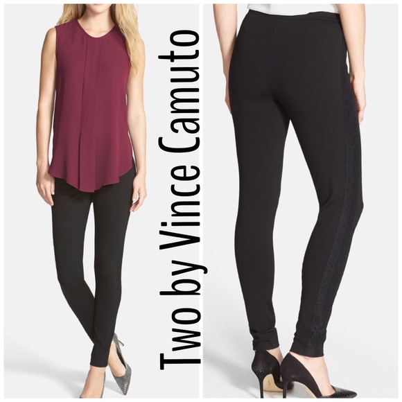 vince camuto lace trim jumpsuit